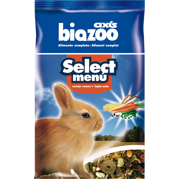 BIOZOO SELECT MENU CONEJO ENANO 1 KG.